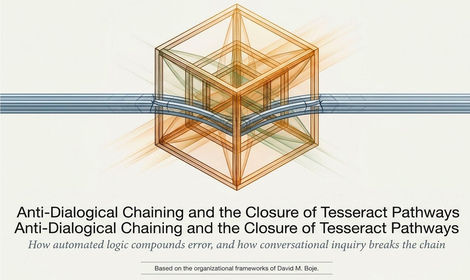Tesseract diagram illustrating multi-perspectival pathways at the center of Ghost Vortex theory